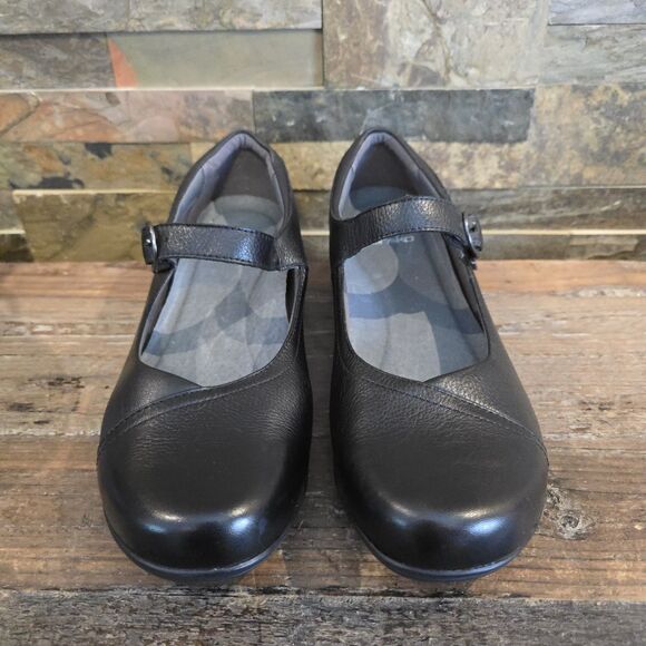 Dansko Fawna Women's Black Leather Mary Jane Shoes Size 42 US 11.5 - Picture 3 of 9